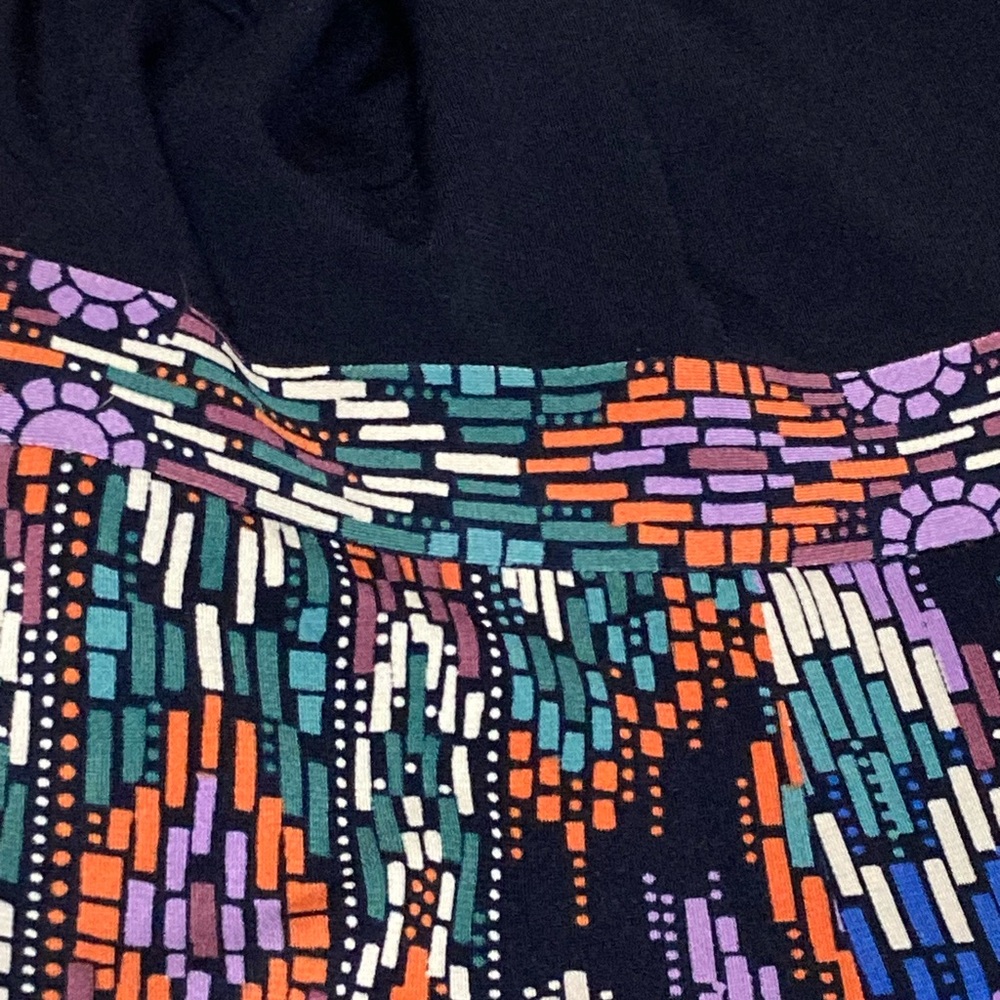 Maggy London Size 8 Black and Multicolor Patterned Dress - Picture 3 of 4